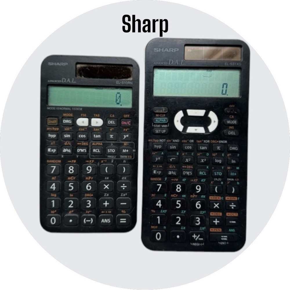 SHARP Advanced D.A.L. EL-531XG Scientific Calculator & EL-510RN